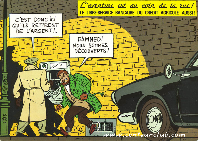 Publicité pour le crédit agricole avec Blake et Mortimer par Alain Grand - centaurclub