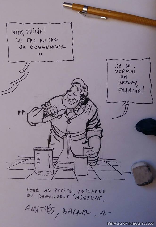 BLake et Mortimer parodie de Nicolas Barral Tac au tac museum TV dedicace philip et Francis centaurclub