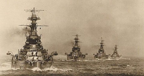9-Pl.67C1-HMS Royal Oak, Resolution, Revenge, Ramillies-2è Division, 1ère Escadre de bataille-Atlantic Fleet-1923.jpg
