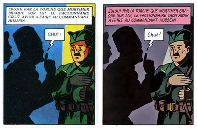 SecrEspadon T1p27C1 - comparatif Lombard-B&M.jpg (280.84 Kio) Vu 19882 fois Le Secret de l'Espadon, Tome 1-page 27-case 1... Lombard 1977 /VS/ Dargaud-B&M 2009<br />Cliquer pour agrandir