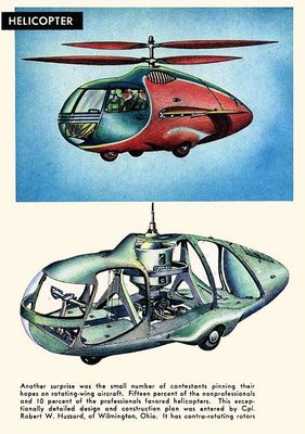 Hélicoptère rétro-futuriste de 1945